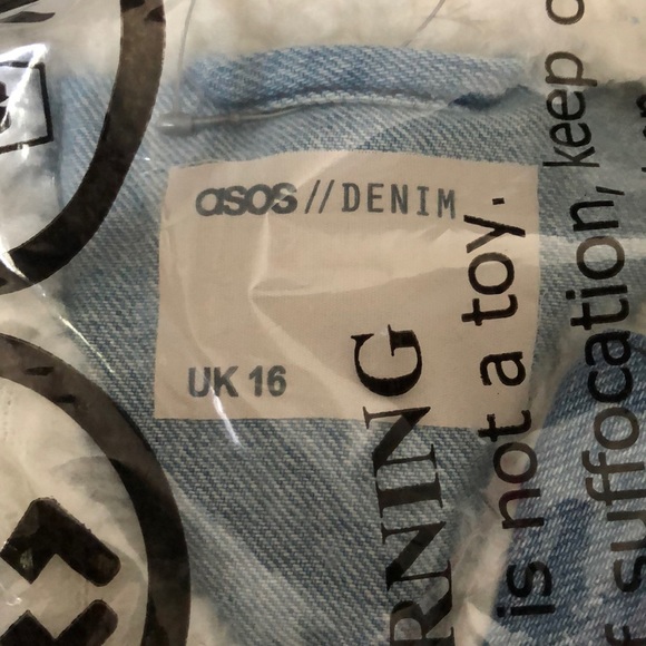 ASOS Denim Jacket UK SIZE 16 (US Size 14) - Picture 5 of 5